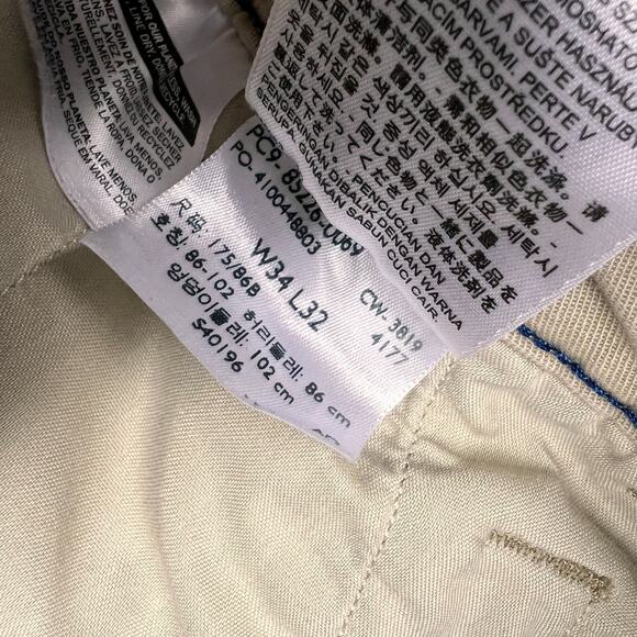 Levis Pants Mens 34x32 Khaki XX Chino Casual Taper Straight Classic Preppy - Picture 7 of 11